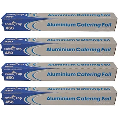 Image of 4 x Caterwrap Catering Aluminium Foil 45cms Wide 70 Metres Long