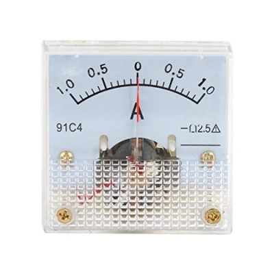 Image of Rfeeuubft Class 2.5 Accuracy DC 0 1A Amp Analog Panel Meter Ammeter 91C4