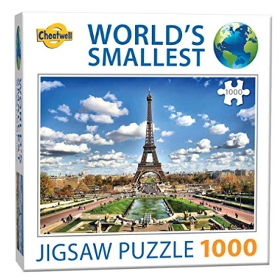Image of Cheatwell Games 1000 Piece Jigsaw World&#039;s Smallest Puzzle Eiffel Tower