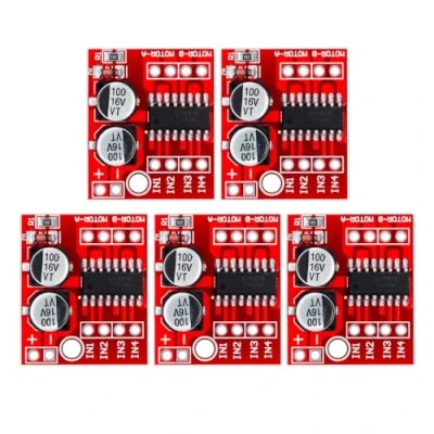 Image of DollaTek 5Pcs Dual Channel L298N PWM Speed DC Motor Driver Board H Bridge Stepper Module
