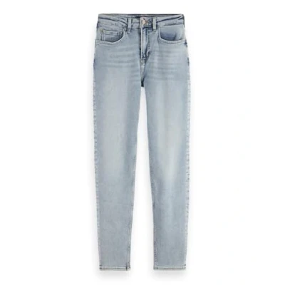 Image of Scotch &amp; Soda Women&#039;s CORE HIGH Five Super Stretch Slim Jeans Takedown Blue, 28W x 32L