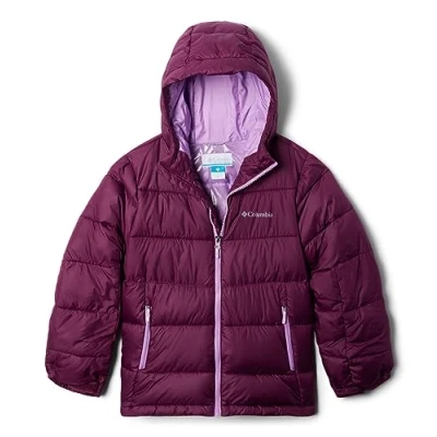 Image of Columbia PIKE LAKE Hooded Unisex Winter jacket for kids, Size: 14/16y, Marionberry