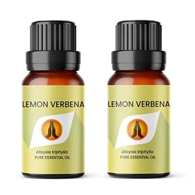 Image of Aroma Energy Lemon Verbena Essential Oil 20ml (2 x 10ml Bottles) 100% Pure &amp; Natural