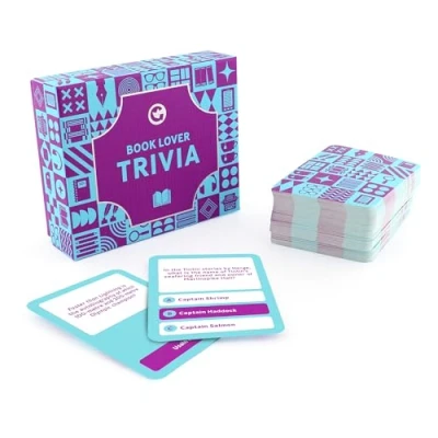 Image of Ginger Fox Games Book Lover Trivia Card Game for Bookworms, Wordsmiths and Bibliographers Put Your Literature Knowledge to The Test 2+ Players, Ages 14+