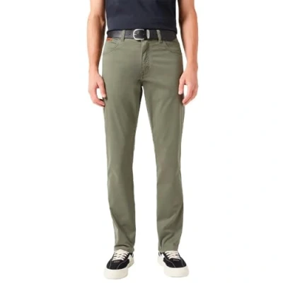 Image of Wrangler Men&#039;s Texas Slim Jeans, Dusty Olive, 31W / 32L