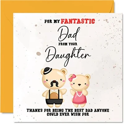 Image of Special Birthday Cards for Dad Fantasic Happy Card from Daughter, Father Gifts, 145mm x Sentimental Father&#039;s Day Greeting Gift Daddy Papa