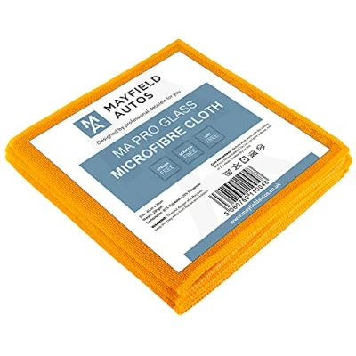 Image of Microfibre Glass Cloths x 3 Car Cleaning, Detailing, Mirror, Interior, Valeting