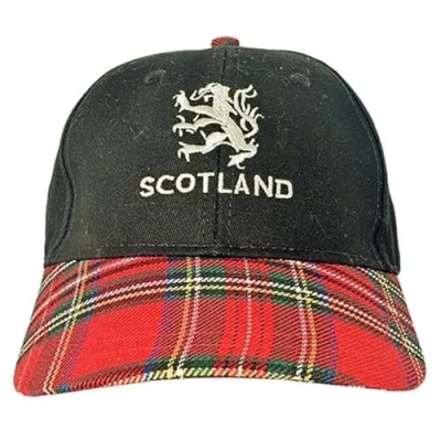 Image of Thistle Products Royal Stewart Tartan Lion Rampant Scotland Baseball Cap