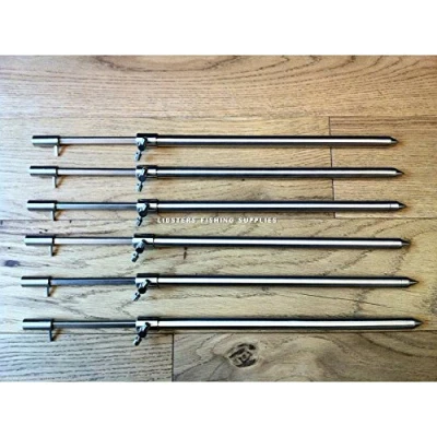 Image of 6 x New Solid Stainless Steel Bank Sticks 30 50cm Carp fishing Tackle T BAR NGT