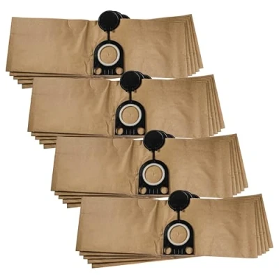 Image of vhbw 20 x Vacuum Cleaner Bags Compatible with Metabo AS 1200, L, ASA 1201 Cleaner, Paper, 61 cm 19 cm, Brown