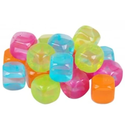 Image of Pack of 20 reusable ice cubes multicoloured kitchen utensils