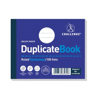 Image of Challenge Duplicate Book, Carbonless, 100 Pages, 5 pack (105 x 130 mm)