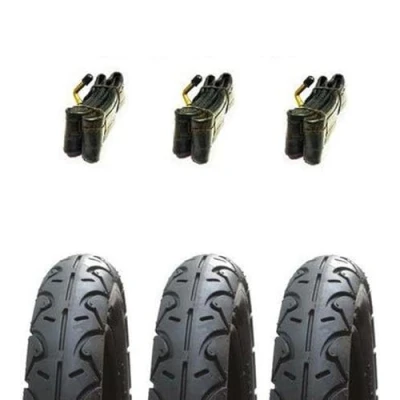 Image of 3 X Pram Tyres &amp; Tubes 12 1/2 2 1/4 (57 203) pushchair stroller scooter