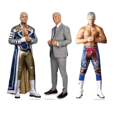 Image of SC4578 Cody Rhodes Three Shelf Top Cardboard Cutouts Height 31cm Ideal for WWE Theme, Parties, Birthdays &amp; Fans, Room Decorations Events