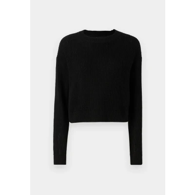 Image of Noisy may Women&#039;s Nmmaysa L/S O Neck Knit Noos Sweater, Black, M