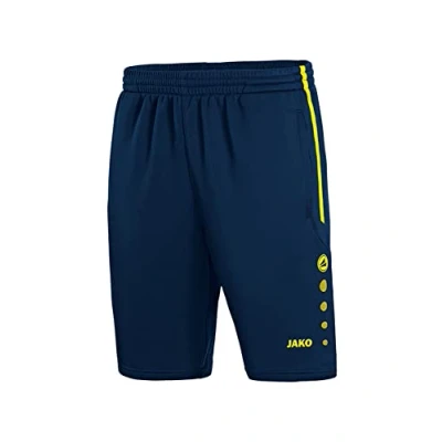 Image of JAKO Men&#039;s Active Training Shorts, Men, 8595, marine/Neongelb, M
