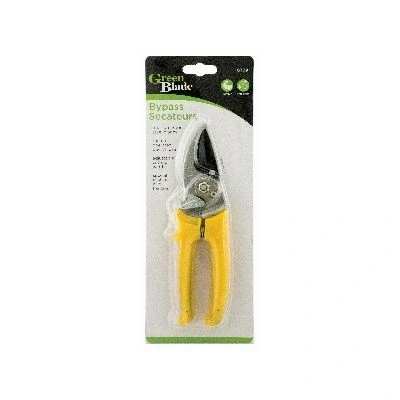 Image of Yellow Carbon Steel Bypass Secateurs By Green Blade