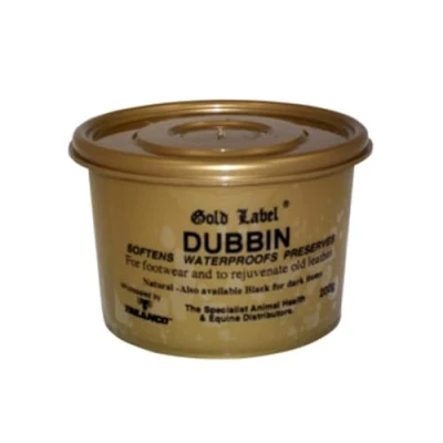 Image of Dubbin (Gold Label) rejuvenate old leather, softens waterproofs and preserves 200ml (Natural)