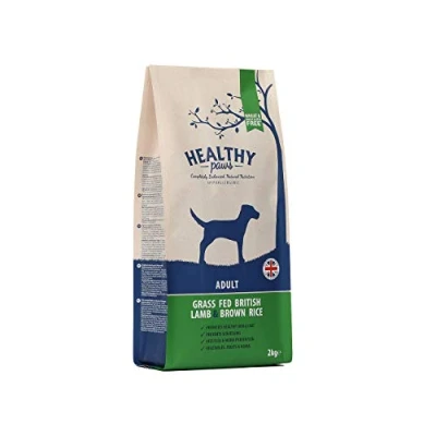Image of Healthy Paws Premium Dry Dog Food Hypoallergenic Gluten Free Natural Lamb &amp; Brown Rice Complete Pet Nutrition for Adult Large Breeds 2Kgs