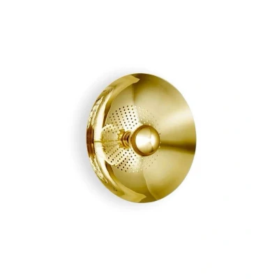 Image of DESIGN BY US Wanted wall light, plug, iron, gold, Ø 32 cm