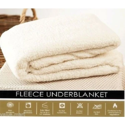 Image of Other NEW MATTRESS PROTECTOR FLEECE UNDERBLANKET LUXURY EXTRA DEEP FITTED BED COVER (Single)