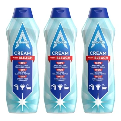 Image of Astonish Multi Purpose Cream Cleaner with Bleach, 3 x 500ml