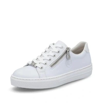 Image of Rieker Women Lace Up Shoes L59L1, Ladies Comfort Shoes,Comfort Low Shoe,Laces,Comfortable,White (Weiss / 83),40 EU 6.5 UK