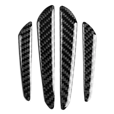 Image of Car Door Edge Guard Strips, 4Pcs Carbon Fiber Bumper Protector Strips Trim Cover Universal