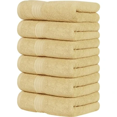 Image of Utopia Towels Electric Blue Hand 100% Combed Ring Spun Cotton, Ultra Soft and Highly Absorbent 600 GSM Exrta Large Thick 16 x 28 inches, Hotel &amp; Spa Quality (6 Pack)