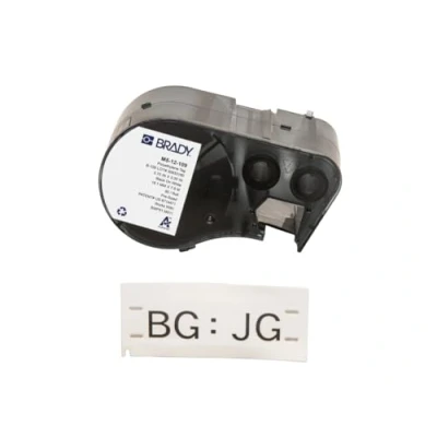 Image of Brady Polyethylene Label Tape for Printer BMP51/BMP53/M511 80 Self Adhesive Labels Black on White (76,20 mm (W) x 19,05 (H)) M5 12 109