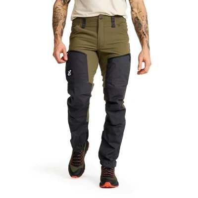 Image of RevolutionRace Men&#039;s RVRC GP Pro Trousers, Durable and Ventilated Trousers for Hiking, Walking, Exploring All Other Outdoor Activities, Dark Olive, XXL