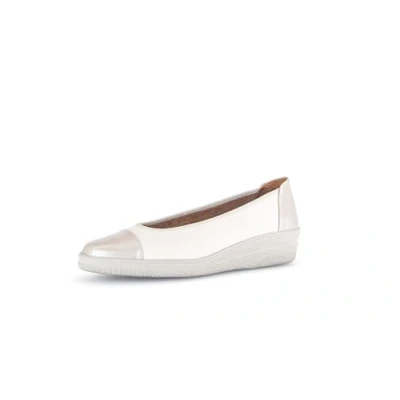 Image of Gabor Petunia Ballerina Pumps (Ivory, UK Footwear Size System, Adult, Women, Numeric, Medium, 6)