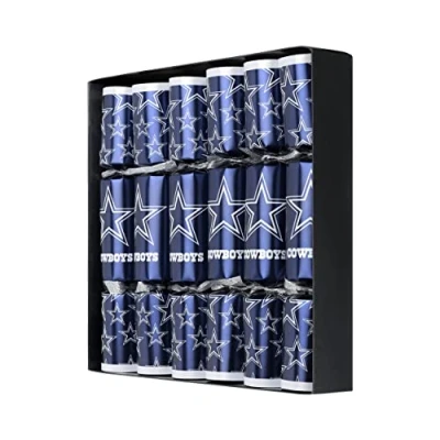 Image of FOCO Dallas Cowboys NFL American Football Pack of 6 Christmas Party Favours