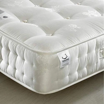 Image of Orthopaedic 1400 Pocket Sprung, Happy Beds Signature Silver Medium Tension Mattress with Natural Fillings 4ft Small Double (120 x 190 cm)