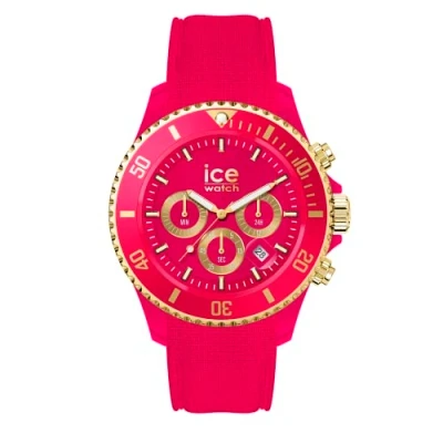 Image of ICE WATCH Chrono Pink Women&#039;s wristwatch with silicon strap 021596 (Medium)