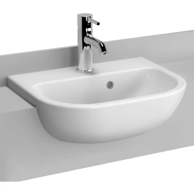 Image of Vitra S20 Semi Recessed White Basin 450mm 5521B003 0001