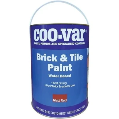 Image of Coo Var Building Materials Red Brick &amp; Tile Paint 5ltr