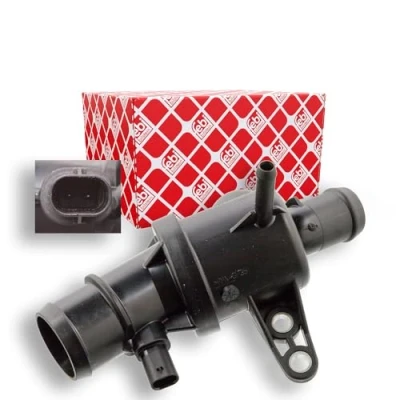 Image of 6402000715, A6402000715 Engine thermostat FEBI BILSTEIN 104759 92C with seal Temperature Switch housing MERCEDES BENZ: B Class, A Class