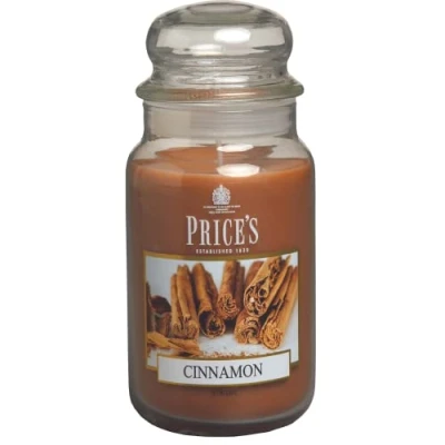 Image of Price&#039;s Cinnamon Large Jar Candle Sweet, Delicious, Quality Fragrance Long Lasting Scent Up to 150 Hour Burn Time