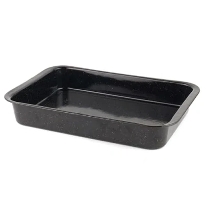 Image of Russell Hobbs CW12611 Romano Vitreous Enamel Roaster Durable, Dishwasher Safe, Casserole Tray, Rectangular Roasting Tin for Vegetables and Meat, Oven Safe Up to 230/ Gas Mark 8, 36 x 25 4 cm