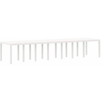 Image of vidaXL Garden Table White 400x100x73 cm Poly Rattan