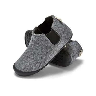 Image of Gumbies Brumby Boot Indoor &amp; Outdoor Slippers Easy Slip On House Shoes with Recycled Materials, Ideas for Gift Giving Men Women, Grey Charcoal, UK 4