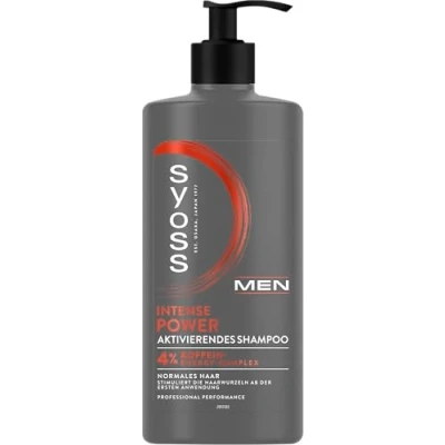 Image of Syoss Men&#039;s Shampoo, 440 ml, Power Homme/Man, Cleansing &amp; Rejuvenating