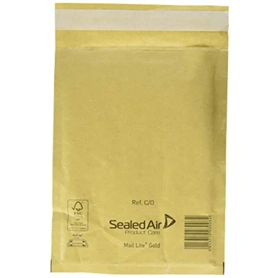 Image of Sealed Air Mail Lite Gold Padded Envelopes, 15 x 21 cm, Pack of 100 envelopes