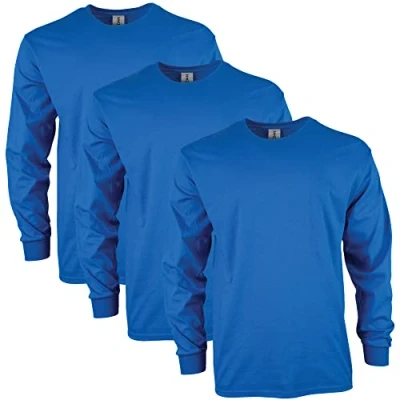Image of GILDAN Men&#039;s, Ultra Cotton Long Sleeve T Shirt, Style G2400, Royal, XL