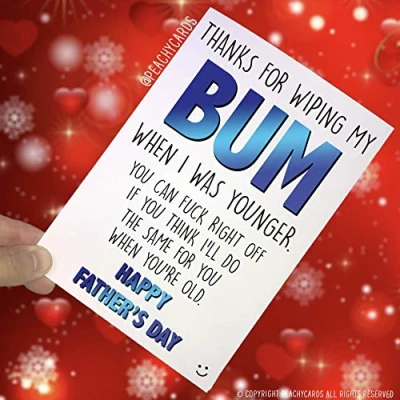 Image of Funny Father&#039;s Day Card for Dad Fathers Card, Him Joke Banter Novelty Laughs Cards PC237