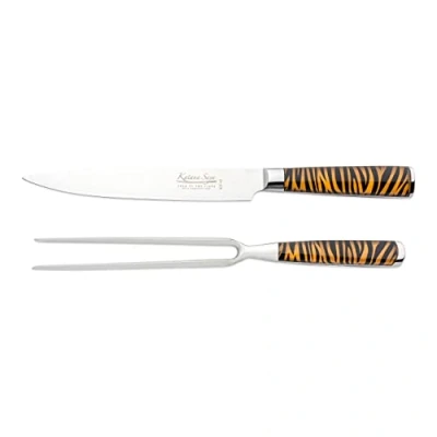 Image of Katana Saya Tiger KT 2015/2 Carving Knife and Fork Set