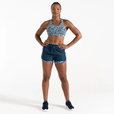 Image of Dare 2b Women&#039;s Water Repellent Sprint Up 2 in 1 Shorts Moonlight Denim Animal Print, Size: 14