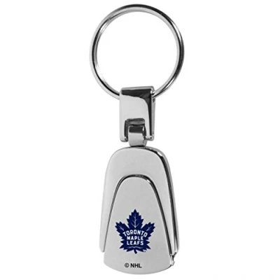 Image of Siskiyou NHL Toronto Maple Leafs Unisex SportsSteel Teardop Key Chain, Metal, One Size