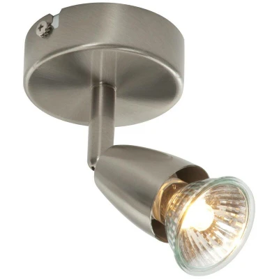 Image of Endon Amalfi 1 Light Spotlight Satin Nickel, GU10